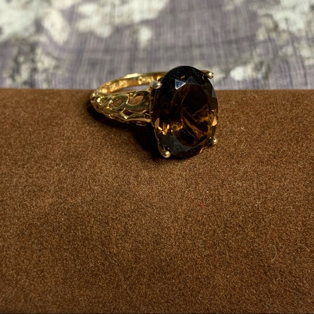 Lirm 925 Sterling Silver Stone Vintage Ring